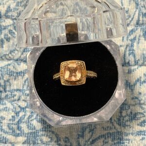 Vanna K Peach Morganite Ring